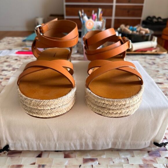 NWB Isabel Marant Melyz Leather Strappy Platform Espadrille Sandals EU 37 - Picture 7 of 10